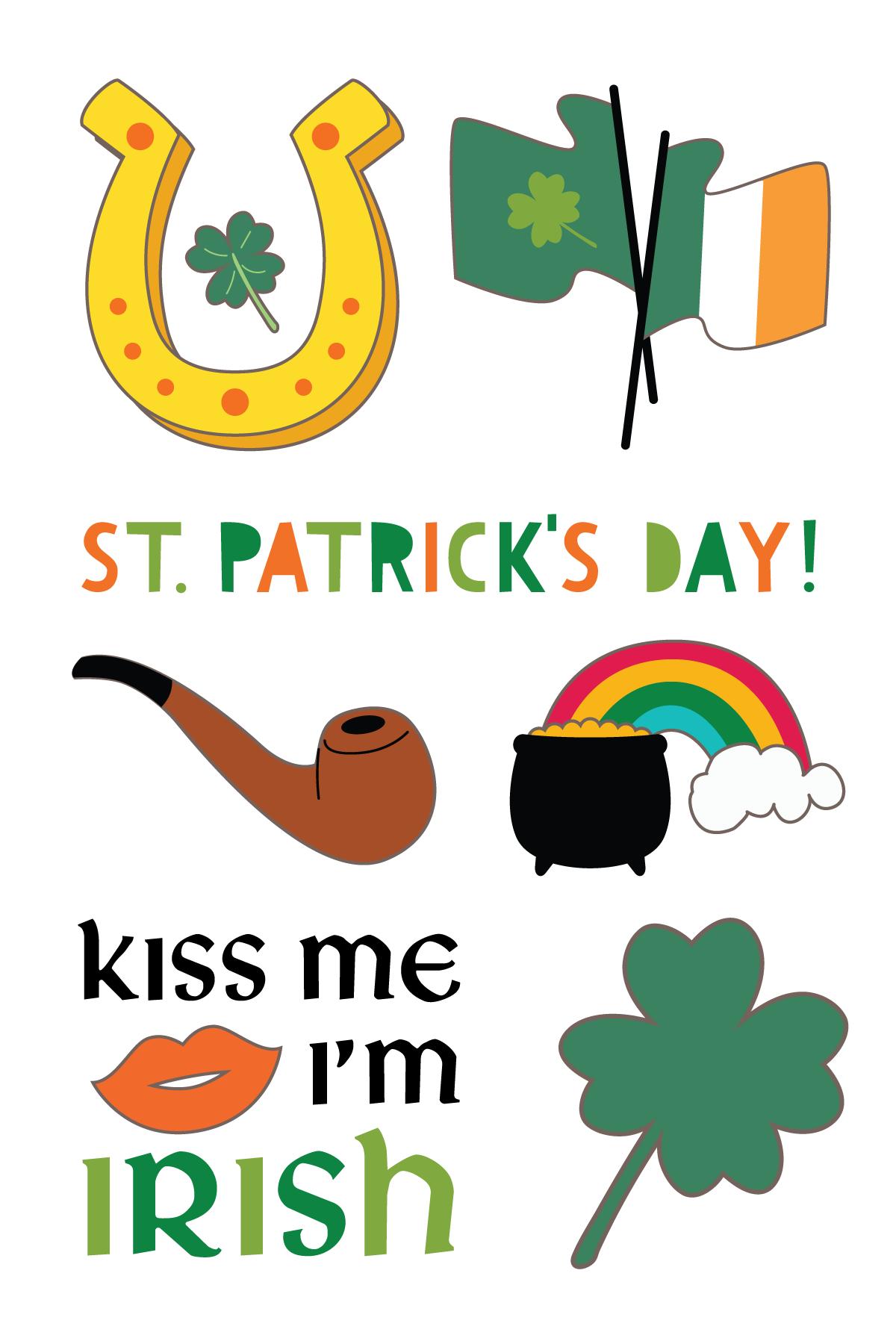 St Patrick's Day Tattoo Party Sheet 4 in x 6 in