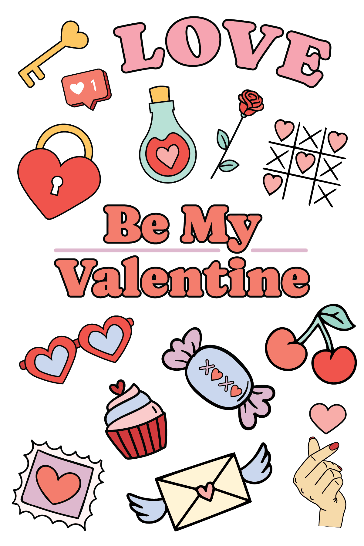 Valentine's Day Tattoos 4 in x 6 in