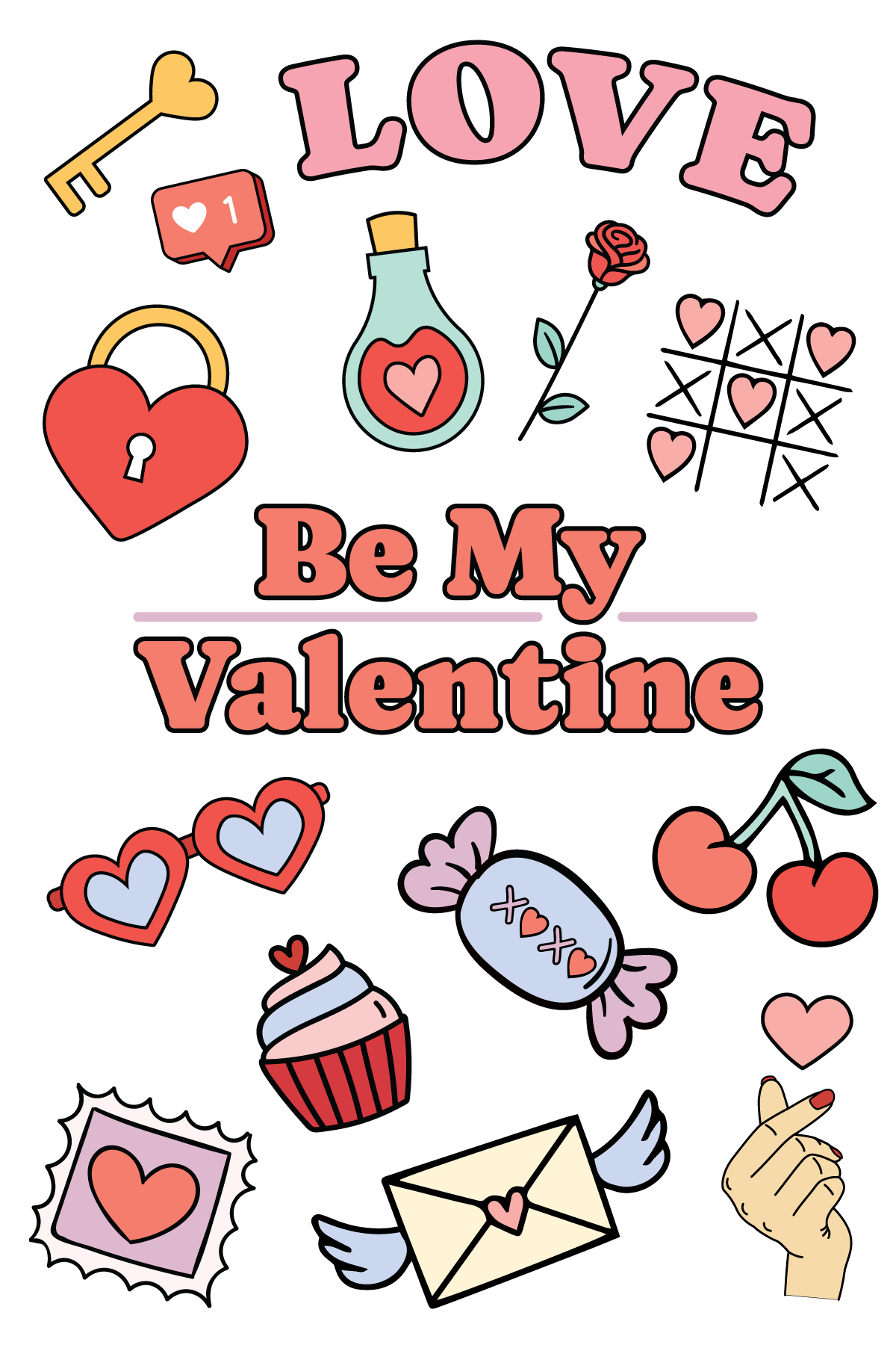 Valentine's Day Tattoos 4 in x 6 in