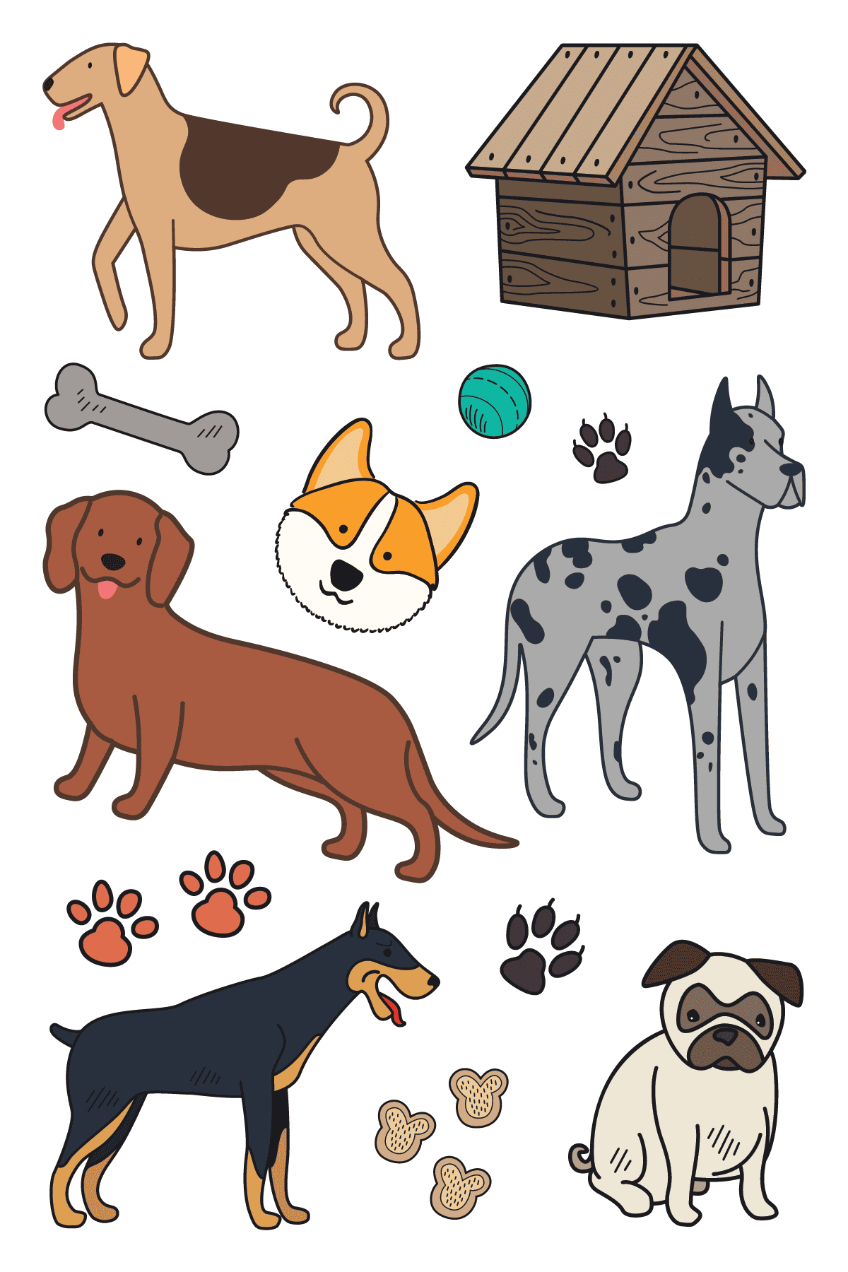 Dog Tattoo Sheet