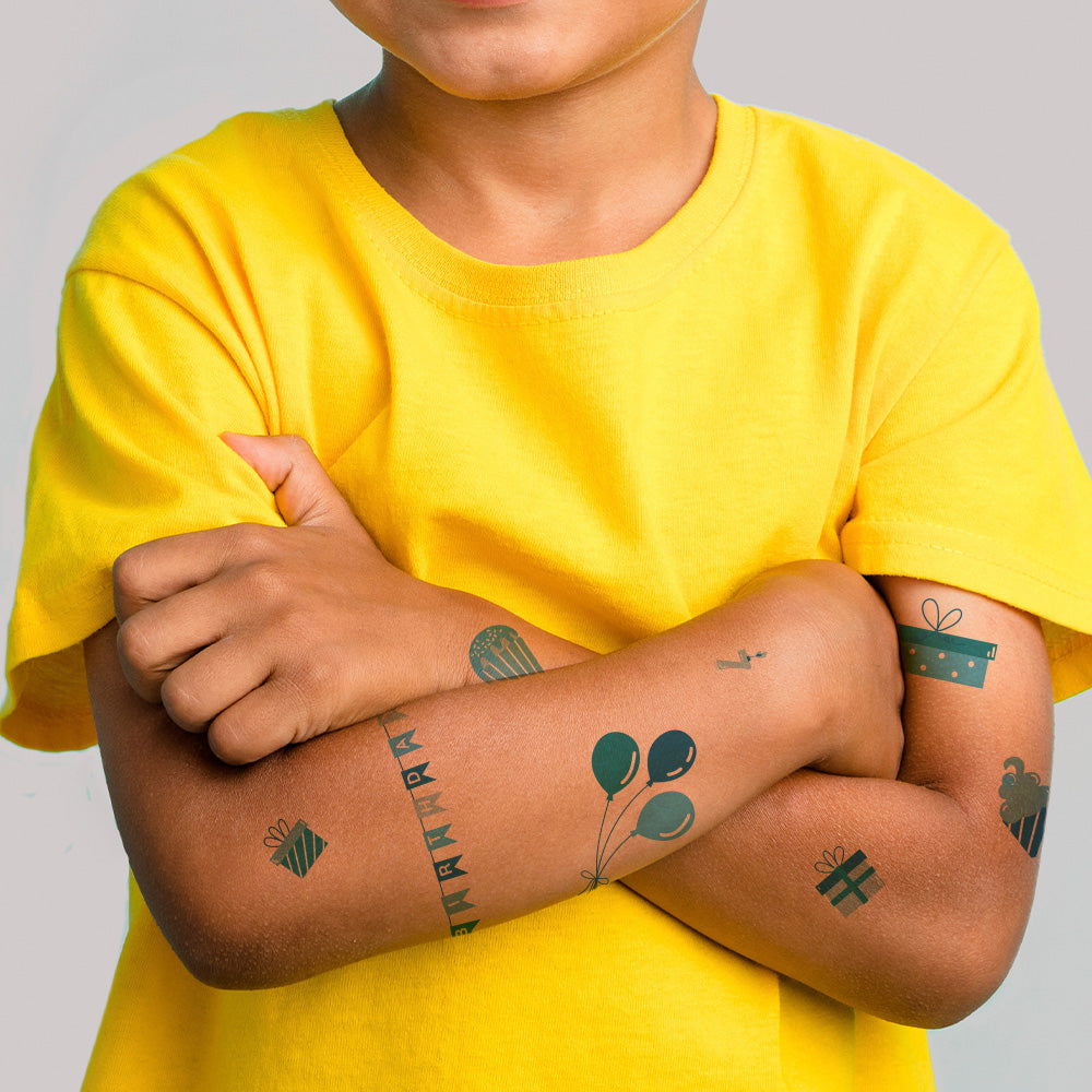 Blue Birthday Tattoos 4 in x 6 in