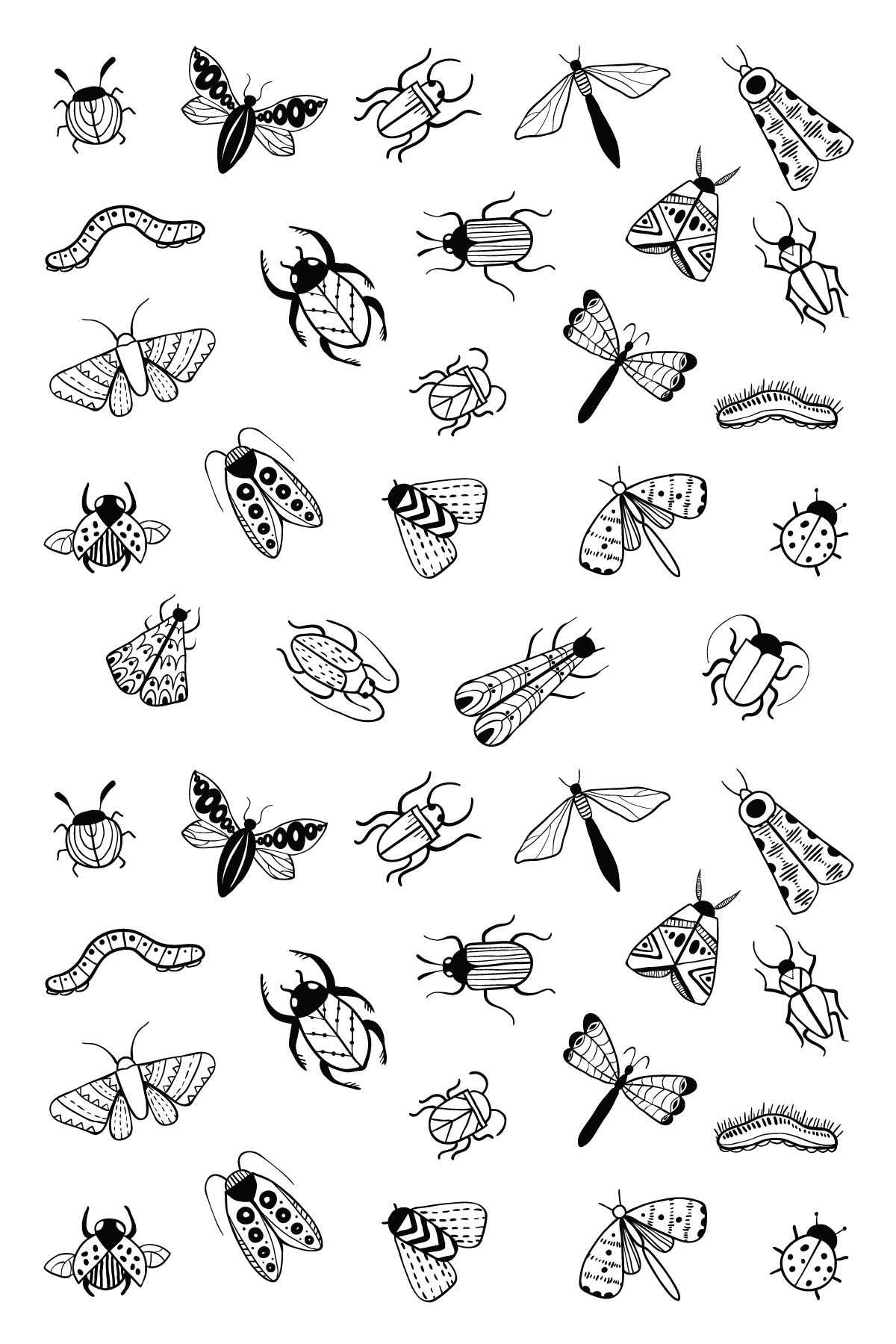 Tiny Bug Tattoos 26 in x 6 in