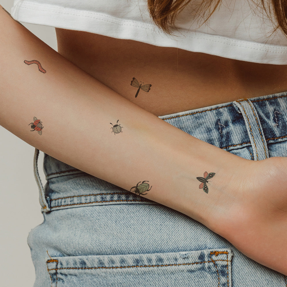Tiny Bug Colorful Tattoo 27 in x 6 in