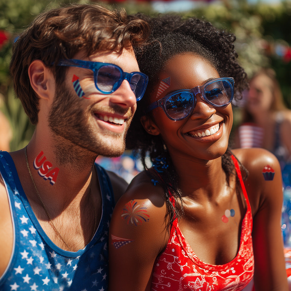 Red, White and Blue Americana Scented Tattoos 30CT Assortment