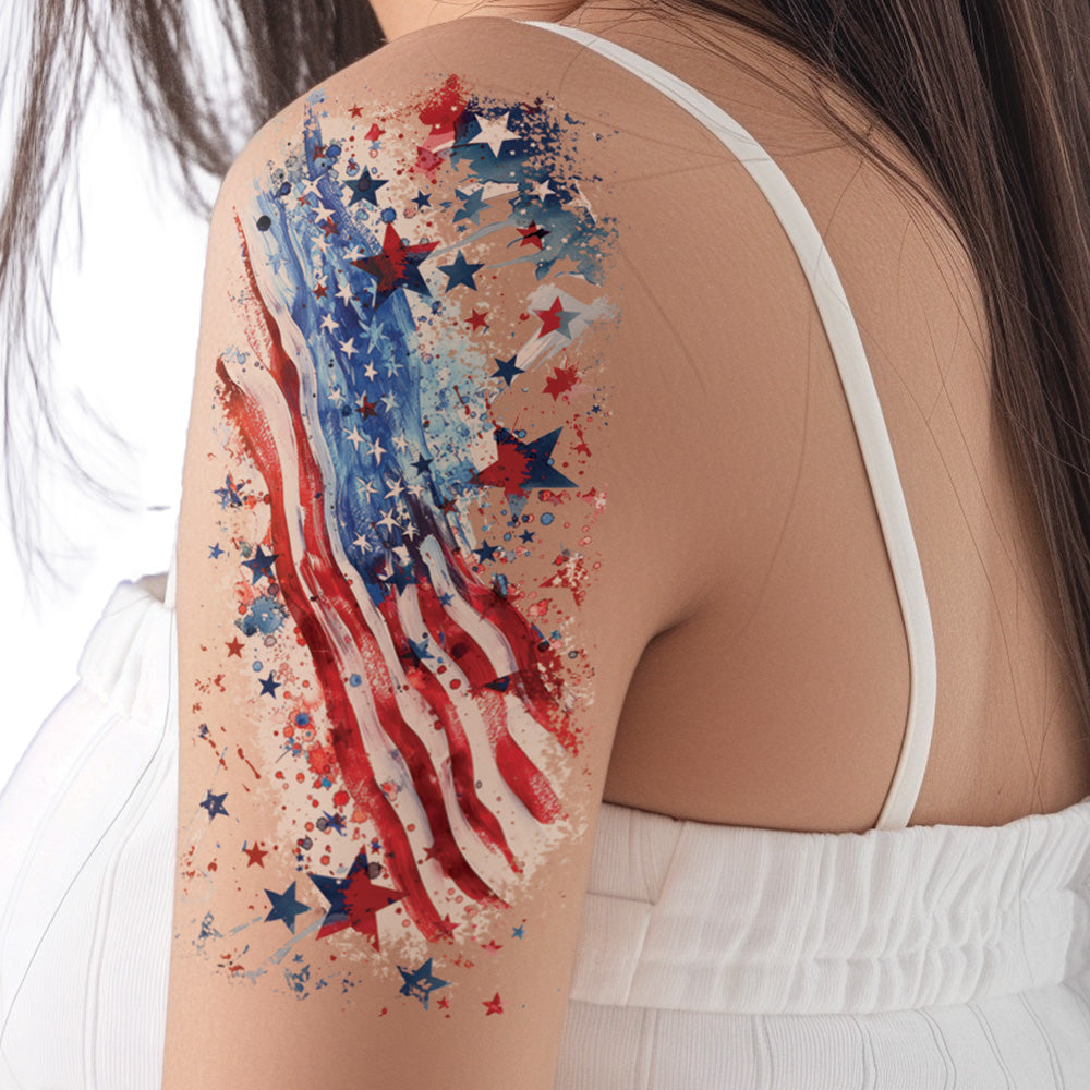 American Flag Americana Sleeve Tattoo 2CT Assortment