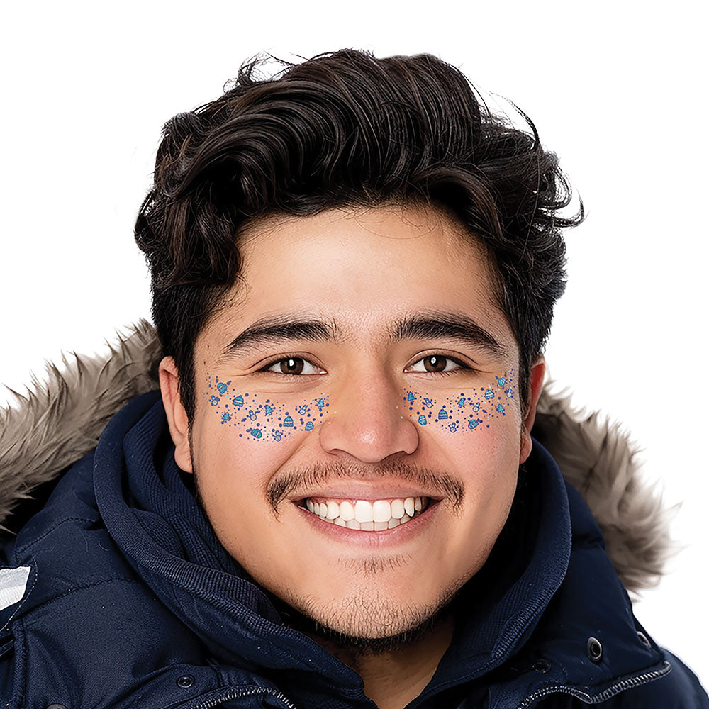 Winter Freckles Temporary Tattoos Mittens and Gifts Party Pack 8 Tattoos Assortment