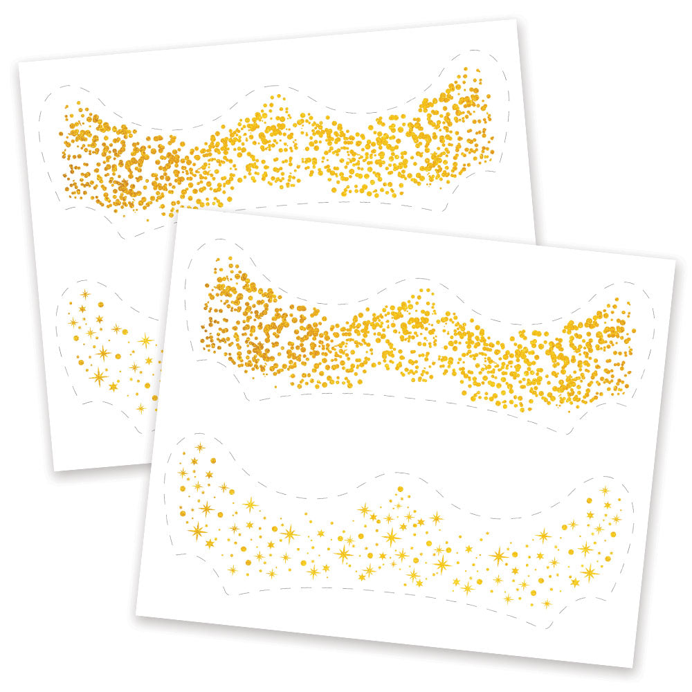 Golden Glam Freckle Temporary Tattoos Party Pack 6 Tattoos Assortment