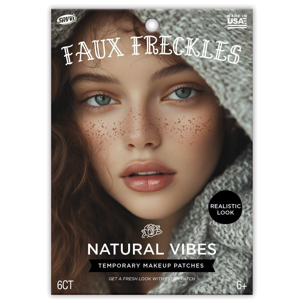Natural Vibes Freckle Temporary Tattoos Party Pack 6 Tattoos Assortment