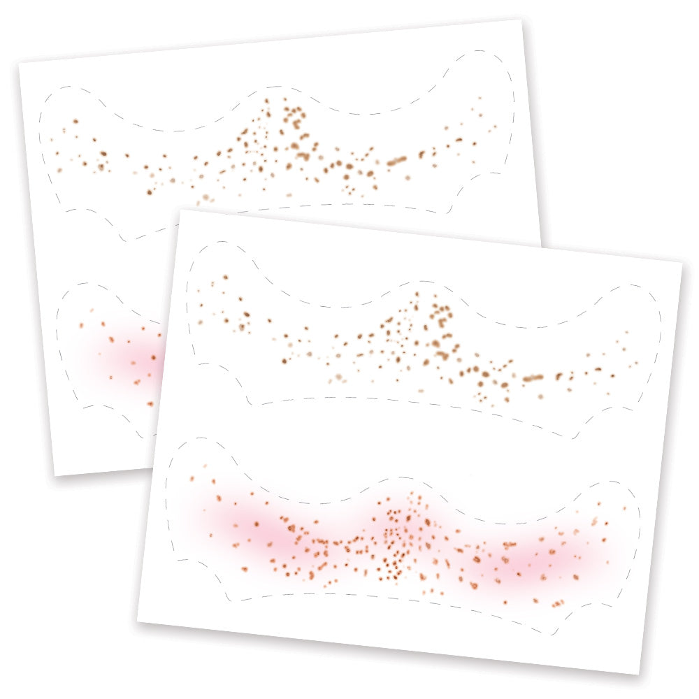 Radiant Rouge Freckle Temporary Tattoos Party Pack 6 Tattoos Assortment