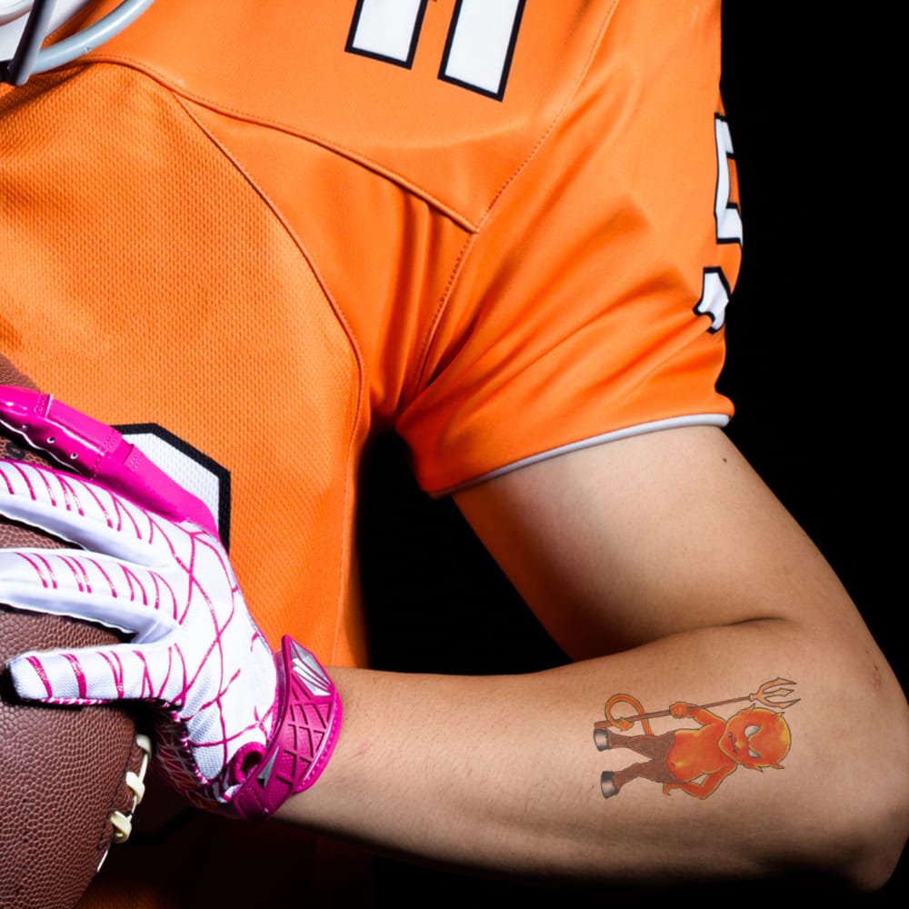 Traditional Little Devil Temporary Tattoo 3.5 in x 2.5 in