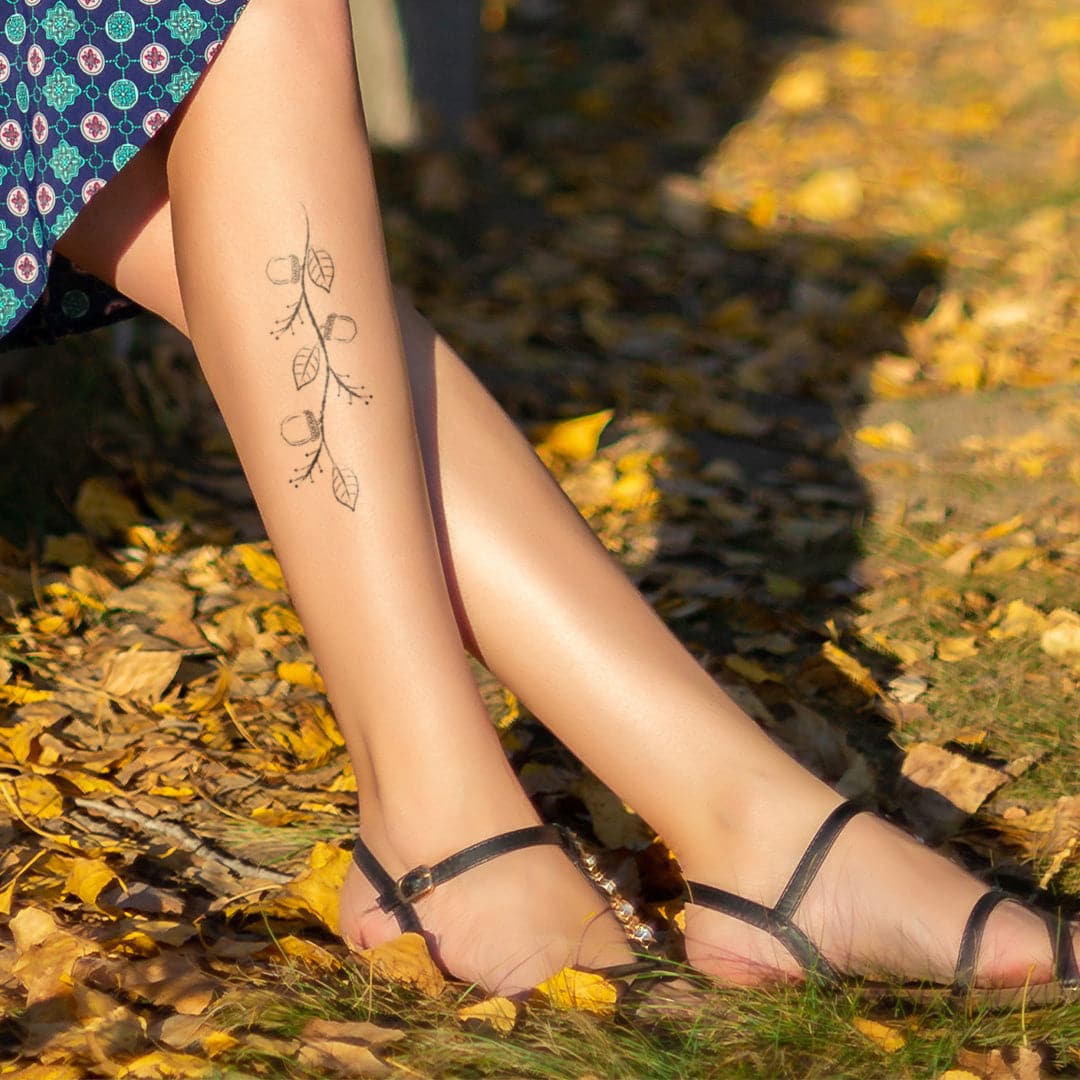 Autumn Acorn Armband Temporary Tattoo 2 in x 6 in