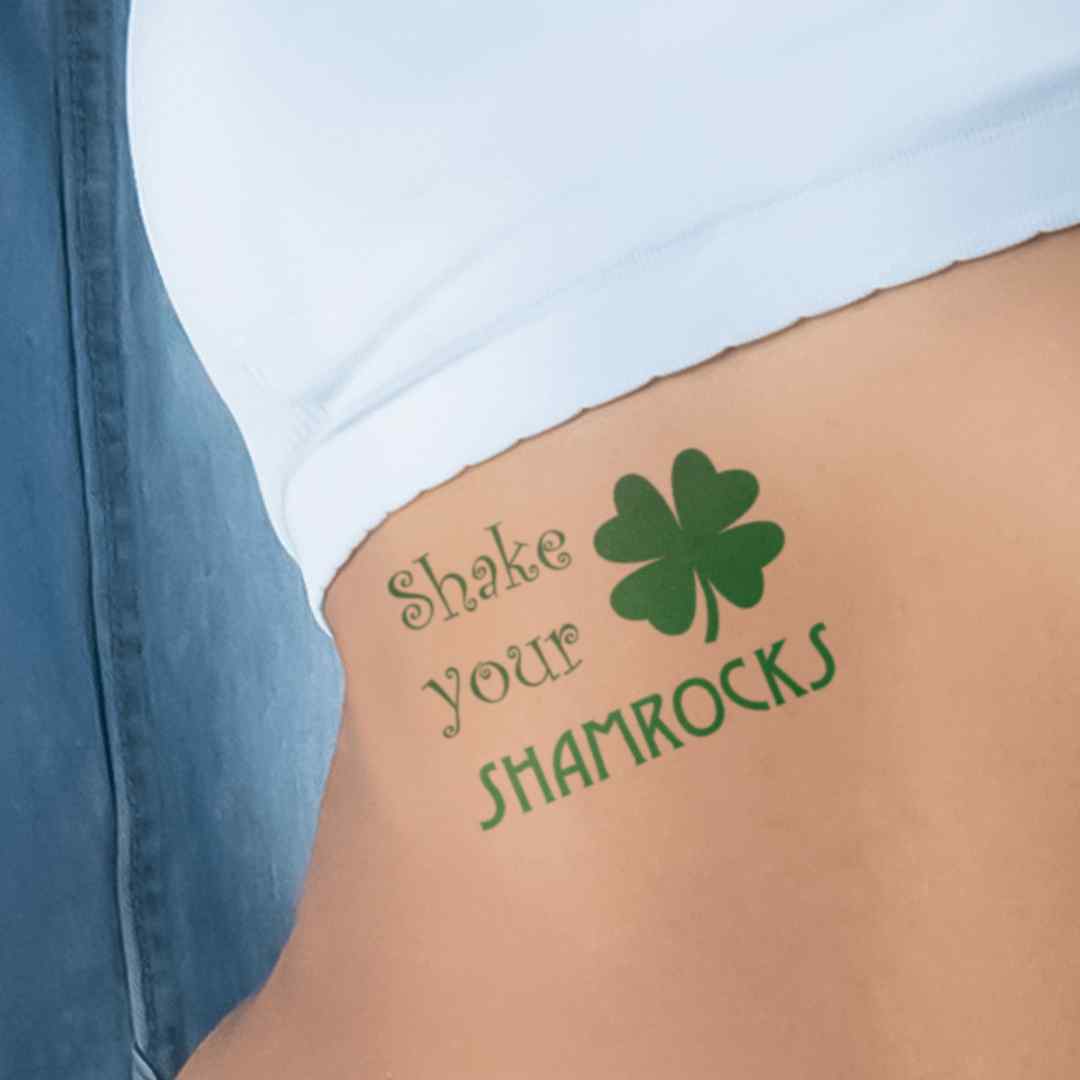 Shake Your Shamrock Temporary Tattoo 3 in x 4 in