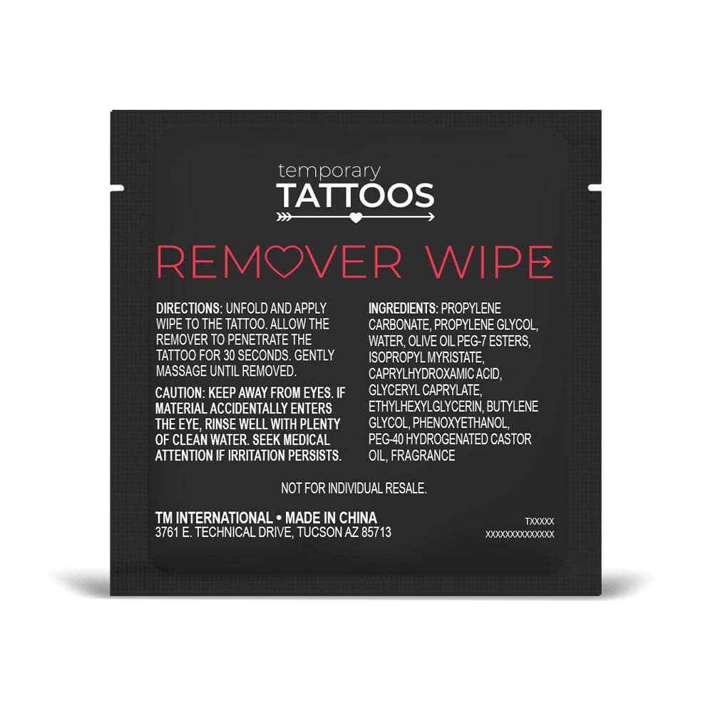 Tattoo Gone Wipes™ Temporary Tattoo Removal Wipe - Temporary Tattoos