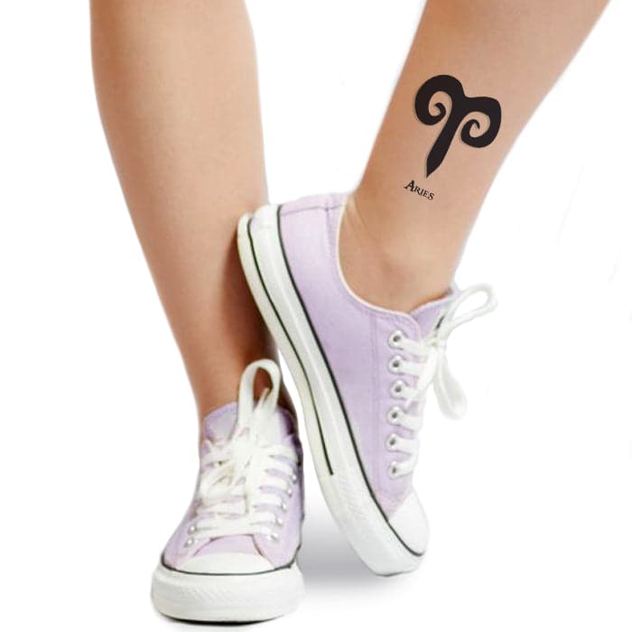 Zodiac: Aries Temporary Tattoo 3.5 in x 2.5 in