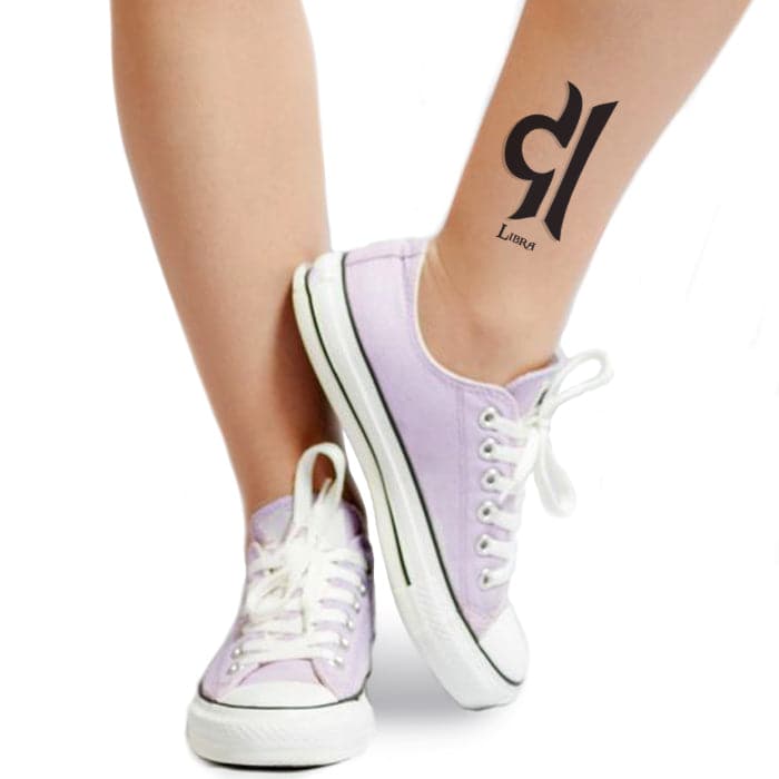 Zodiac: Libra Temporary Tattoo 3.5 in x 2.5 in