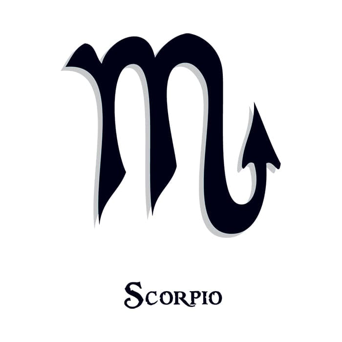 Zodiac: Scorpio Temporary Tattoo 3.5 in x 2.5 in