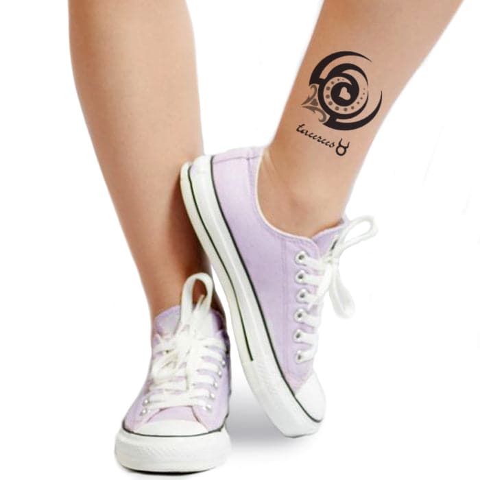 Zodiac: Taurus Design Temporary Tattoo 3.5 in x 2.5 in