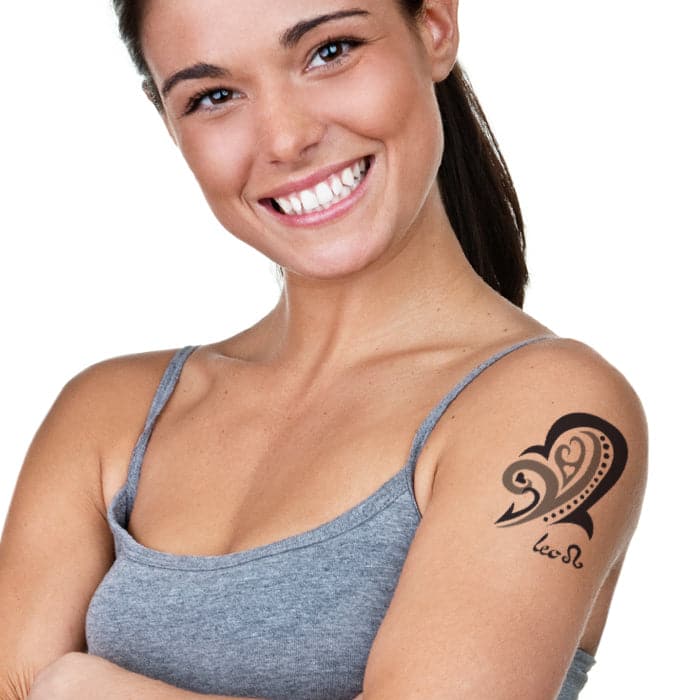 Zodiac: Leo Design Temporary Tattoo 3.5 in x 2.5 in