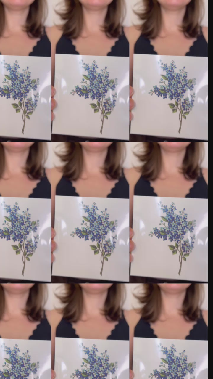 Blue Flower Temporary Tattoo