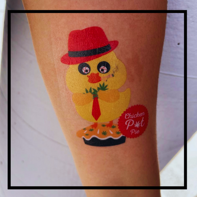 Chicken Pot Pie Temporary Tattoo