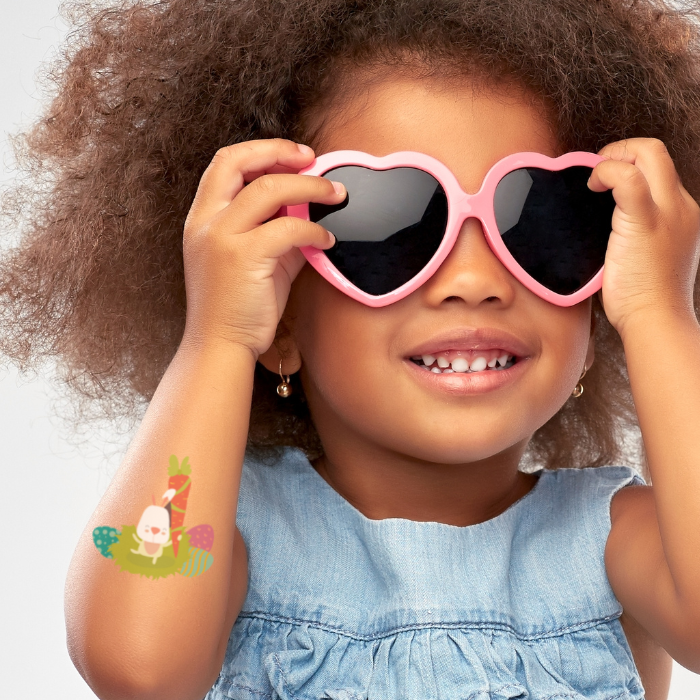 Bunny with Carrot Easter  Temporary Tattoo