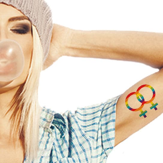 female symbols temporary tattoos