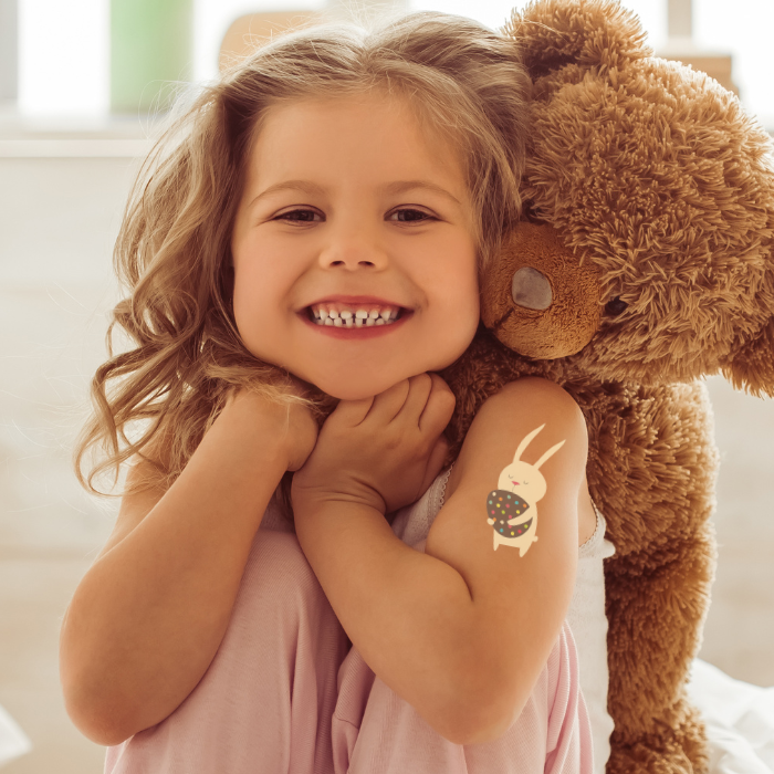 Bunny with Easter Egg Temporary Tattoo