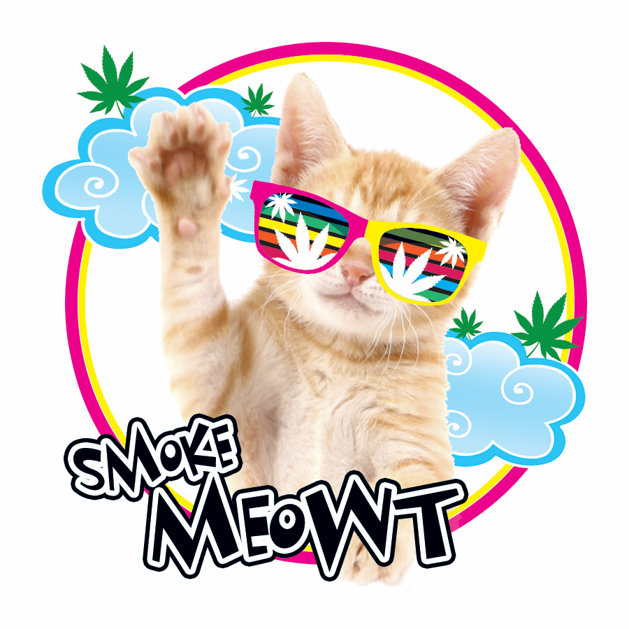 Weed Cat with Sunglasses