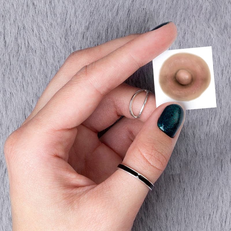 Brownish Pink Realistic Nipple Temporary Tattoos
