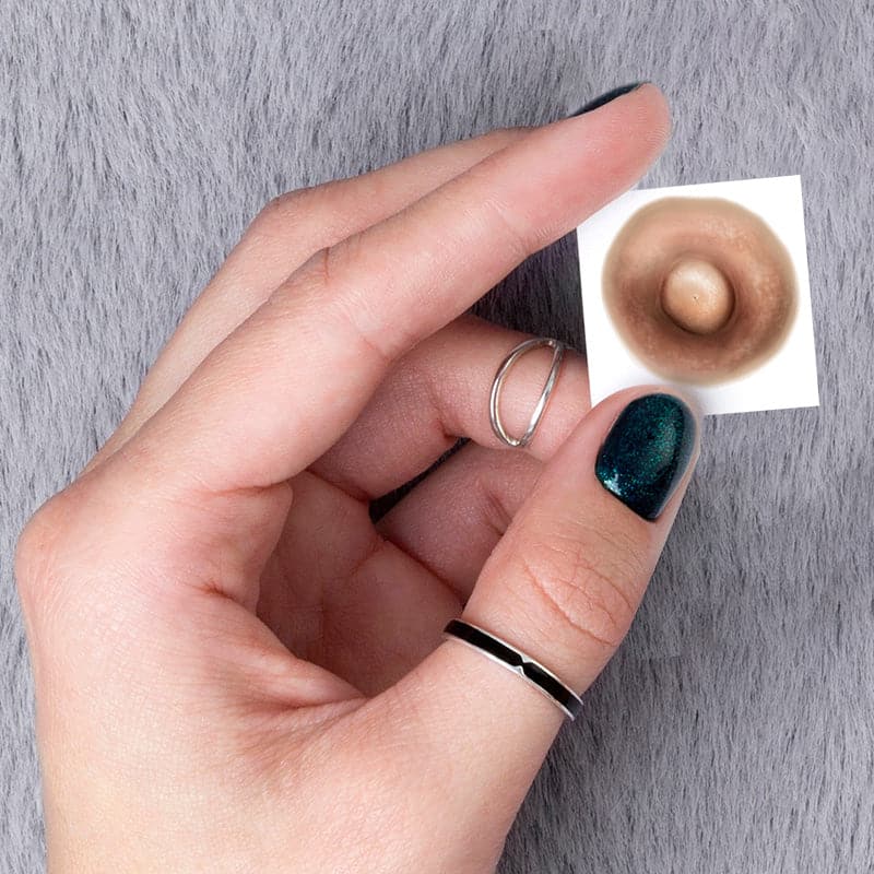 Light Brown Realistic Nipple Temporary Tattoos