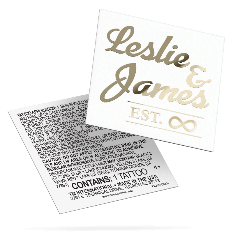 classic metallic temporary tattoos