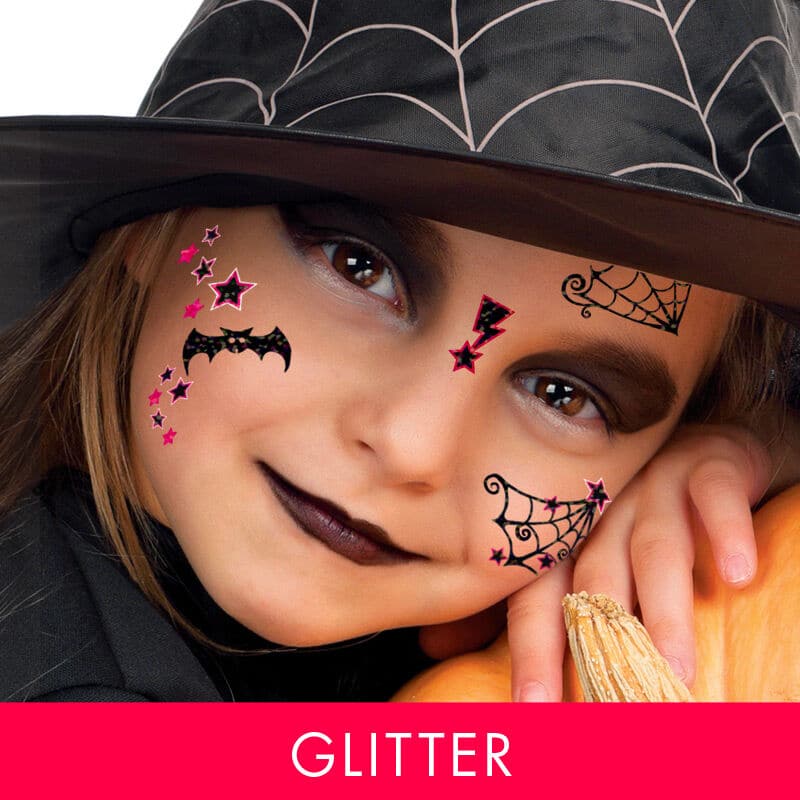 Cute Witch Kids Costume Tattoo