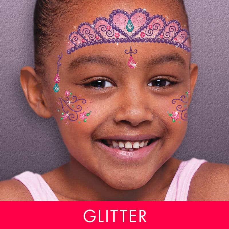 Glitter Princess Kids Costume Tattoo