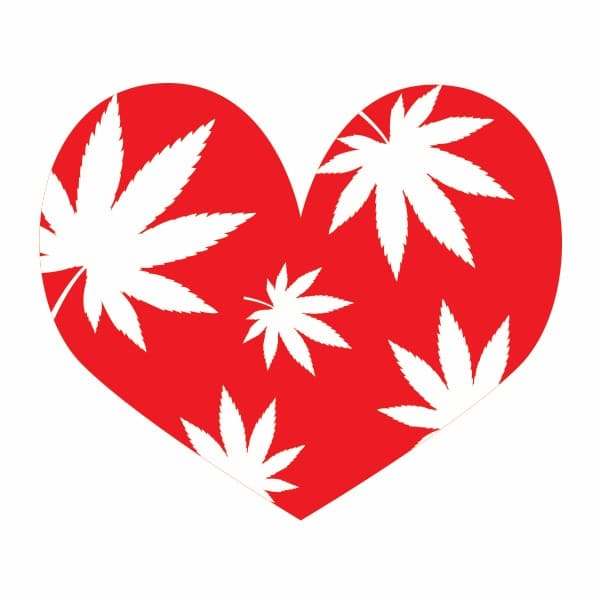 Heart Weed Temporary Tattoo