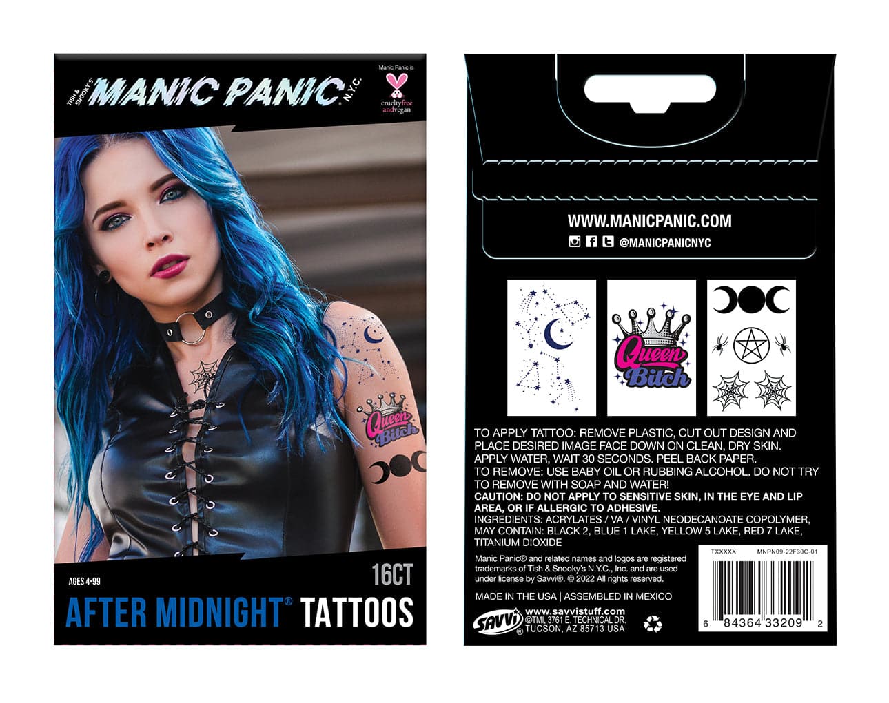 Manic Panic After Midnight Tattoo Assortment