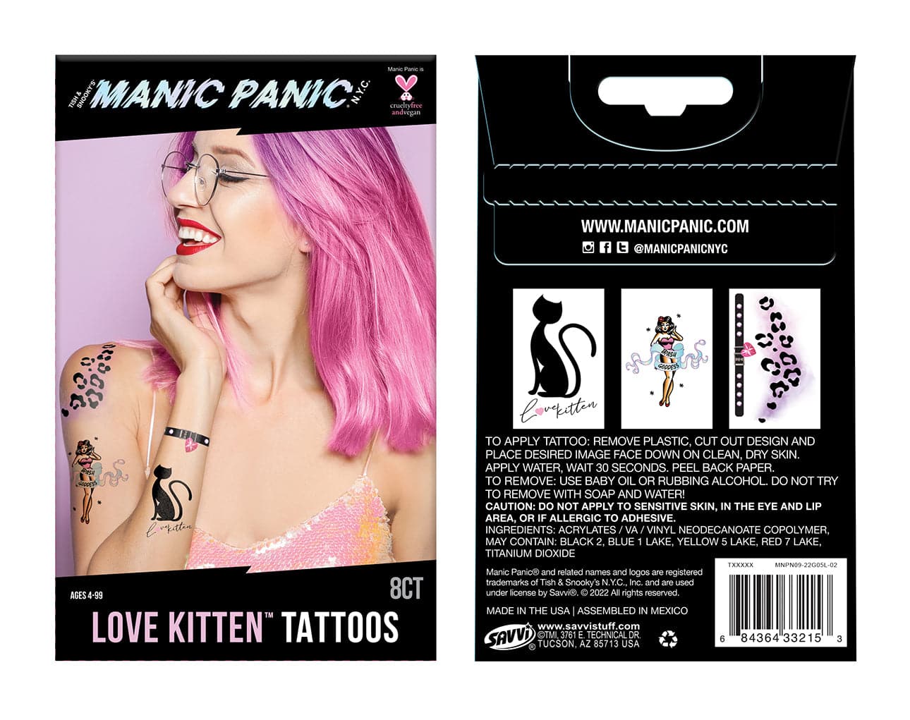 Manic Panic Love Kitten Tattoo Assortment