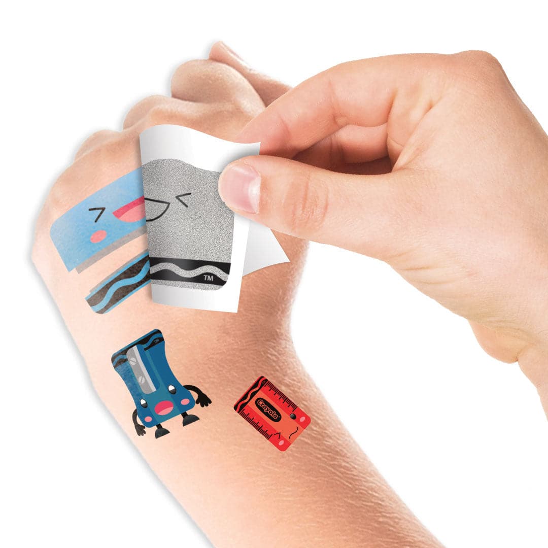 Crayola Surprise School Supplies Secret Reveal Tattoo Pouch