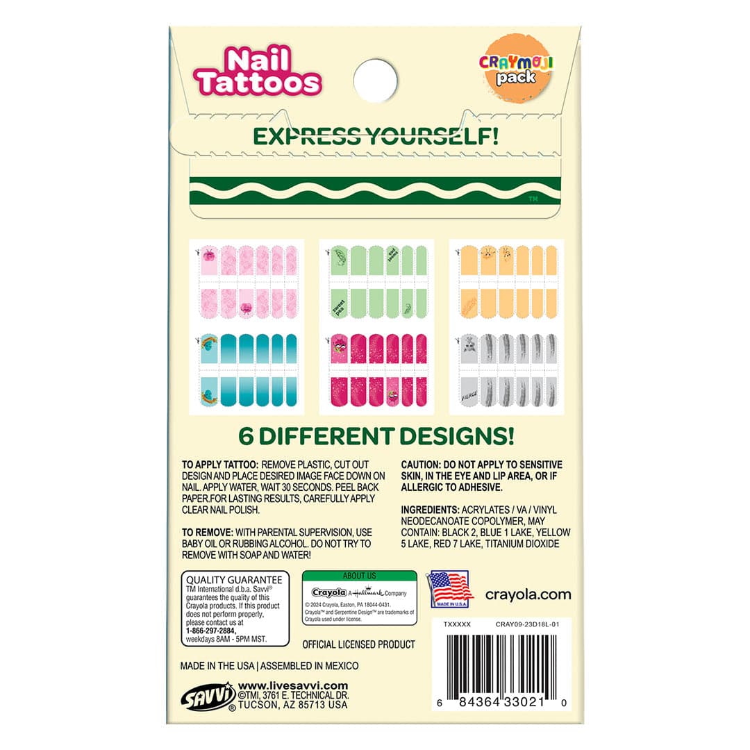 Crayola Craymoji Nail Tattoo Pouch