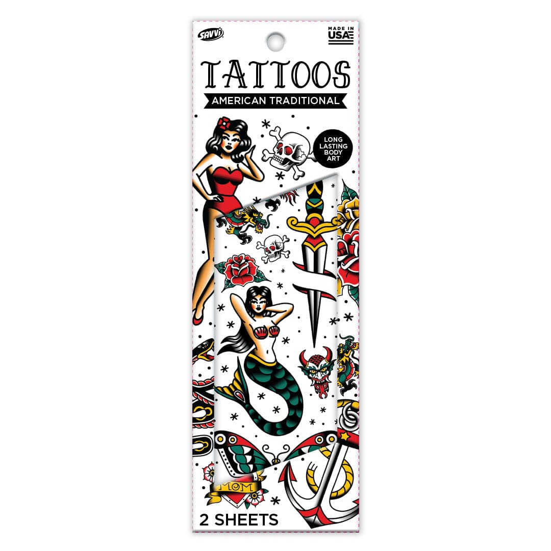 American Traditional Flash Tattoo Pouch by Savvi