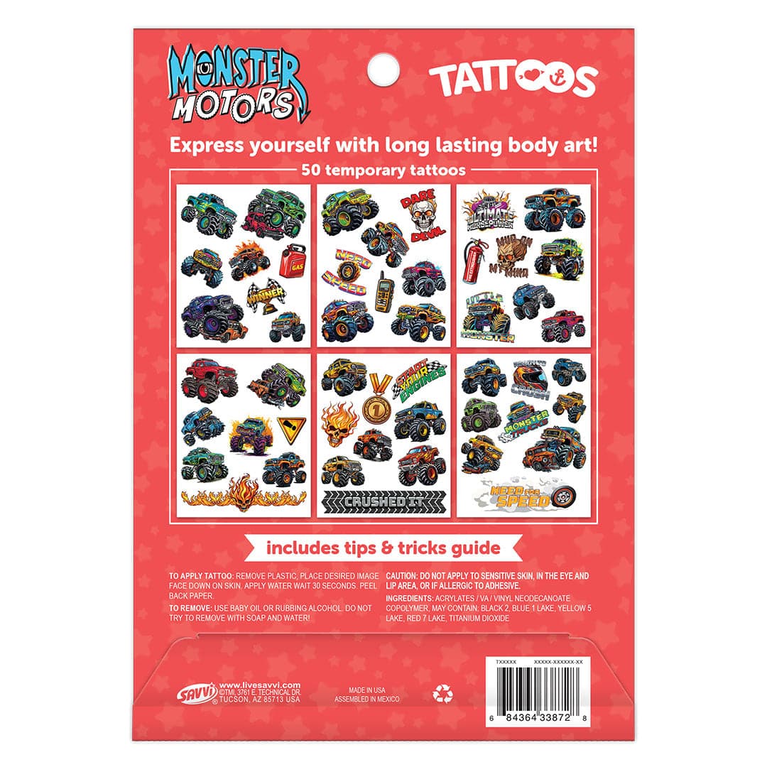 Monster Trucks Tattoo Pouch by Savvi