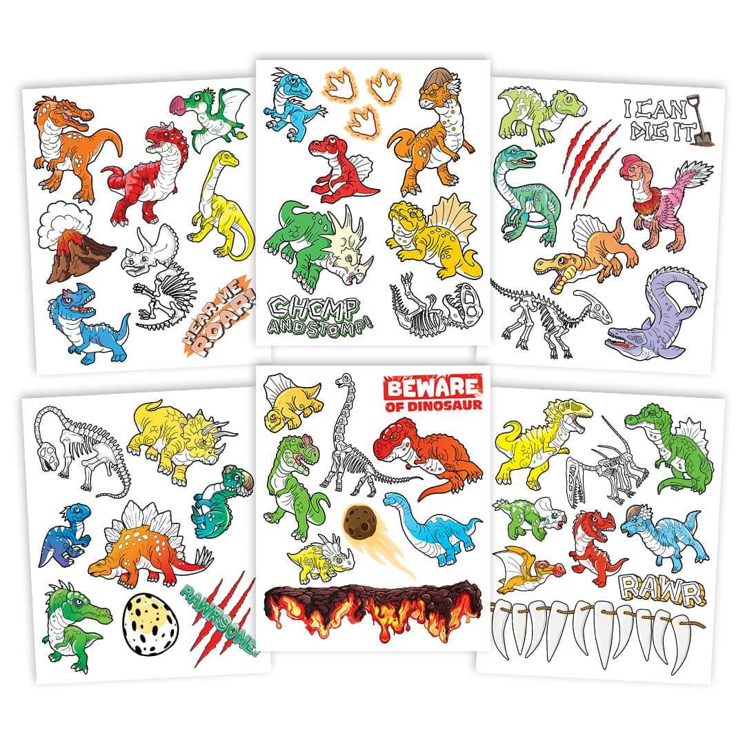 Glow Dino Glow in the Dark Tattoo Pouch by Savvi