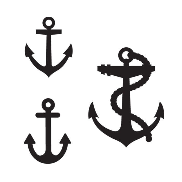 Nautical Anchor Temporary Tattoo