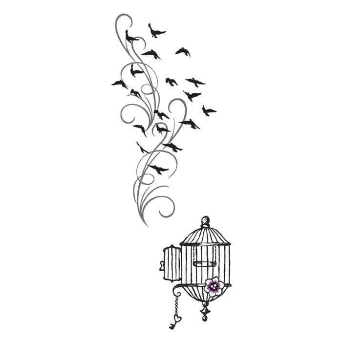 Free Bird Temporary Tattoo