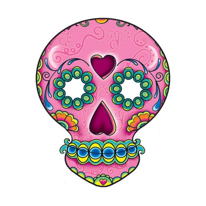 rose skull temporary tattoo