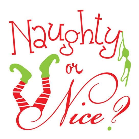 Naughty or Nice Temporary Tattoo