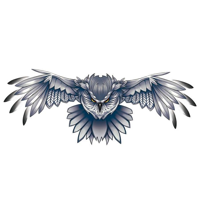 Soaring Owl Temporary Tattoo