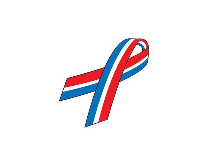 American Flag Cause Ribbon Temporary Tattoo