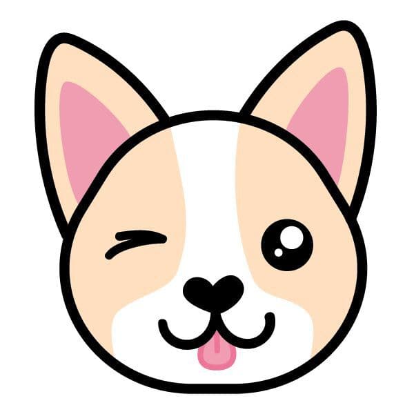 Corgi Face Temporary Tattoo