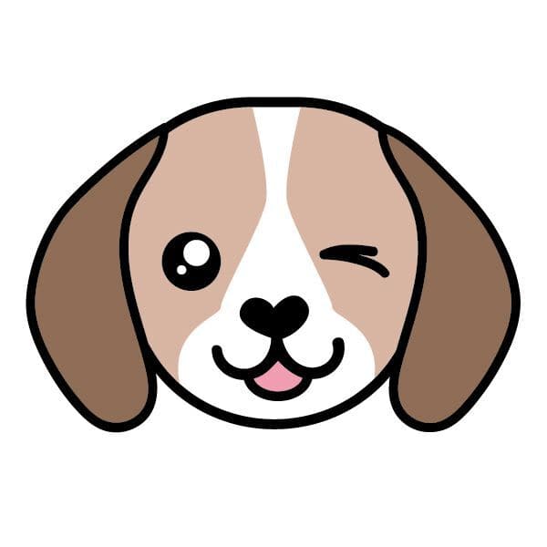 Beagle Face Temporary Tattoo