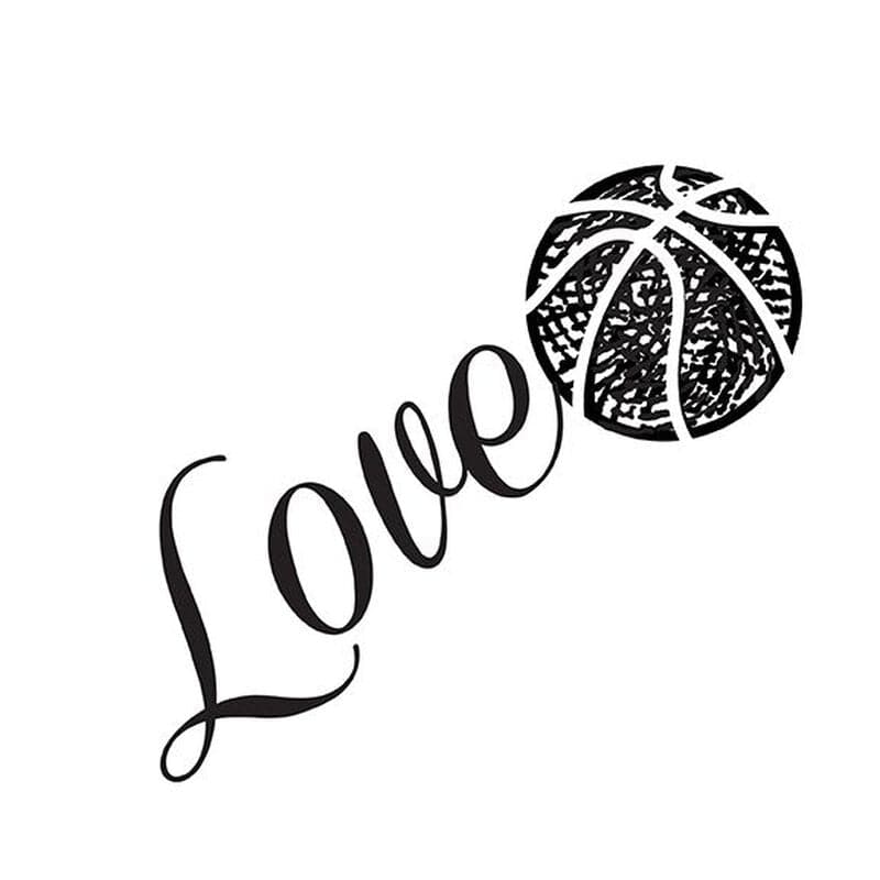 Love Basketball Temporary Tattoo